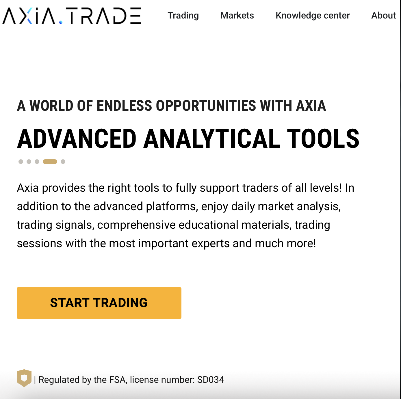 Axia Trade es su amplia selección de instrumentos financieros